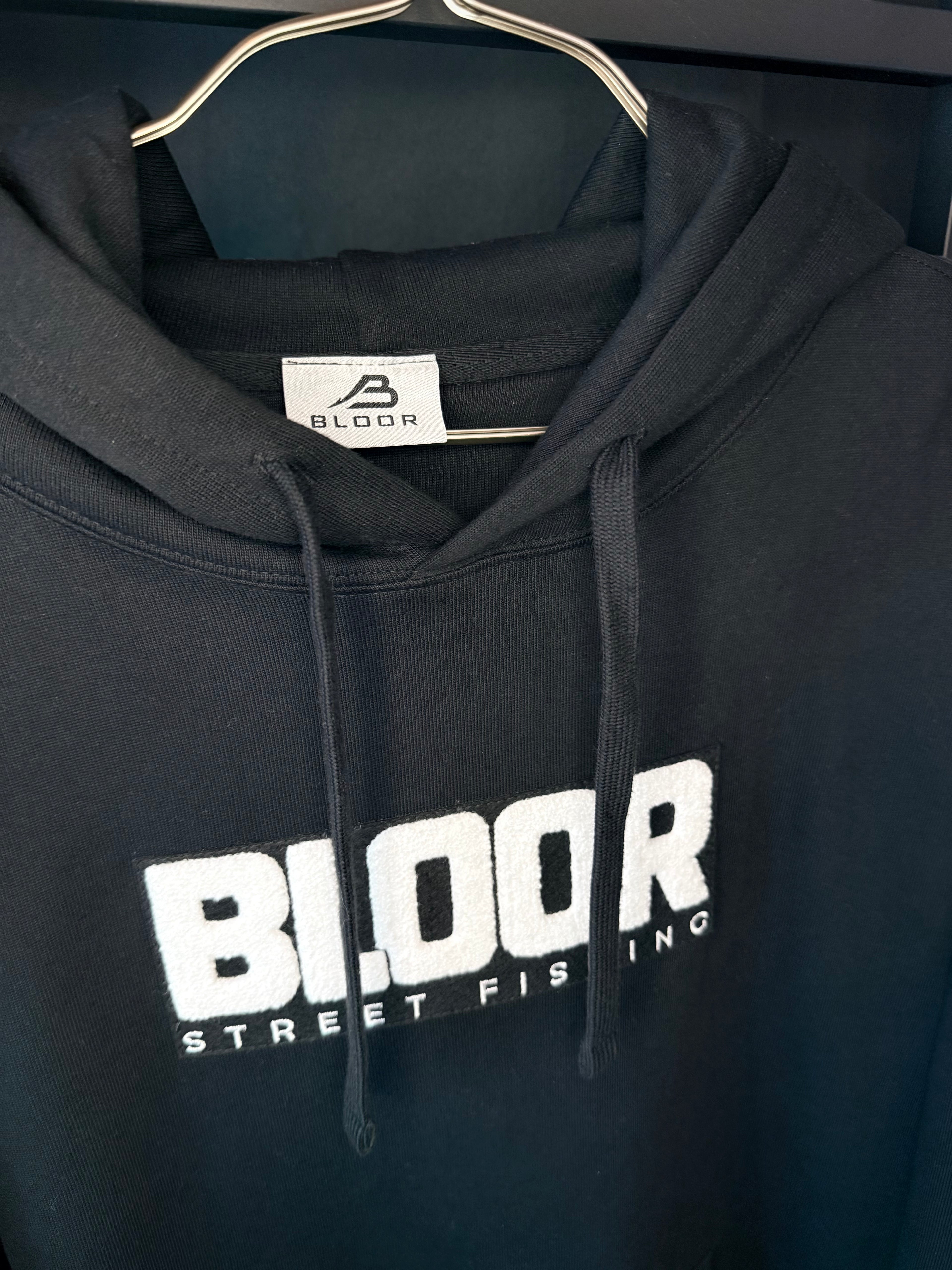 BLOOR Oversized "Street Fishing" Hoodie – Black