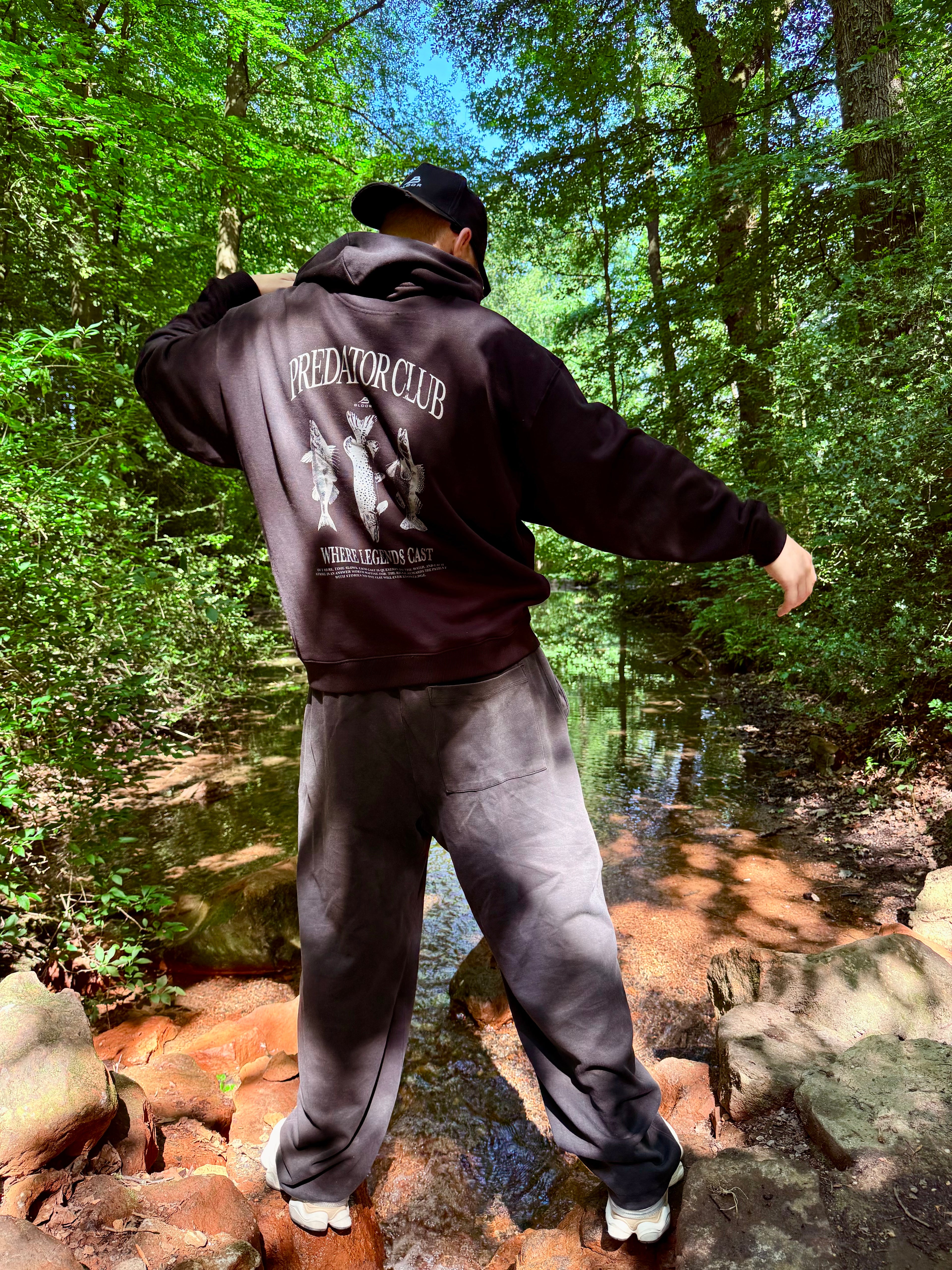 BLOOR Oversized "Predator Club" Hoodie – Black