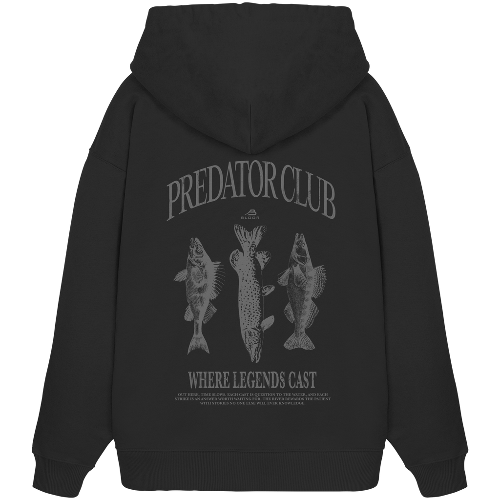 BLOOR Oversized "Predator Club" Hoodie – Black
