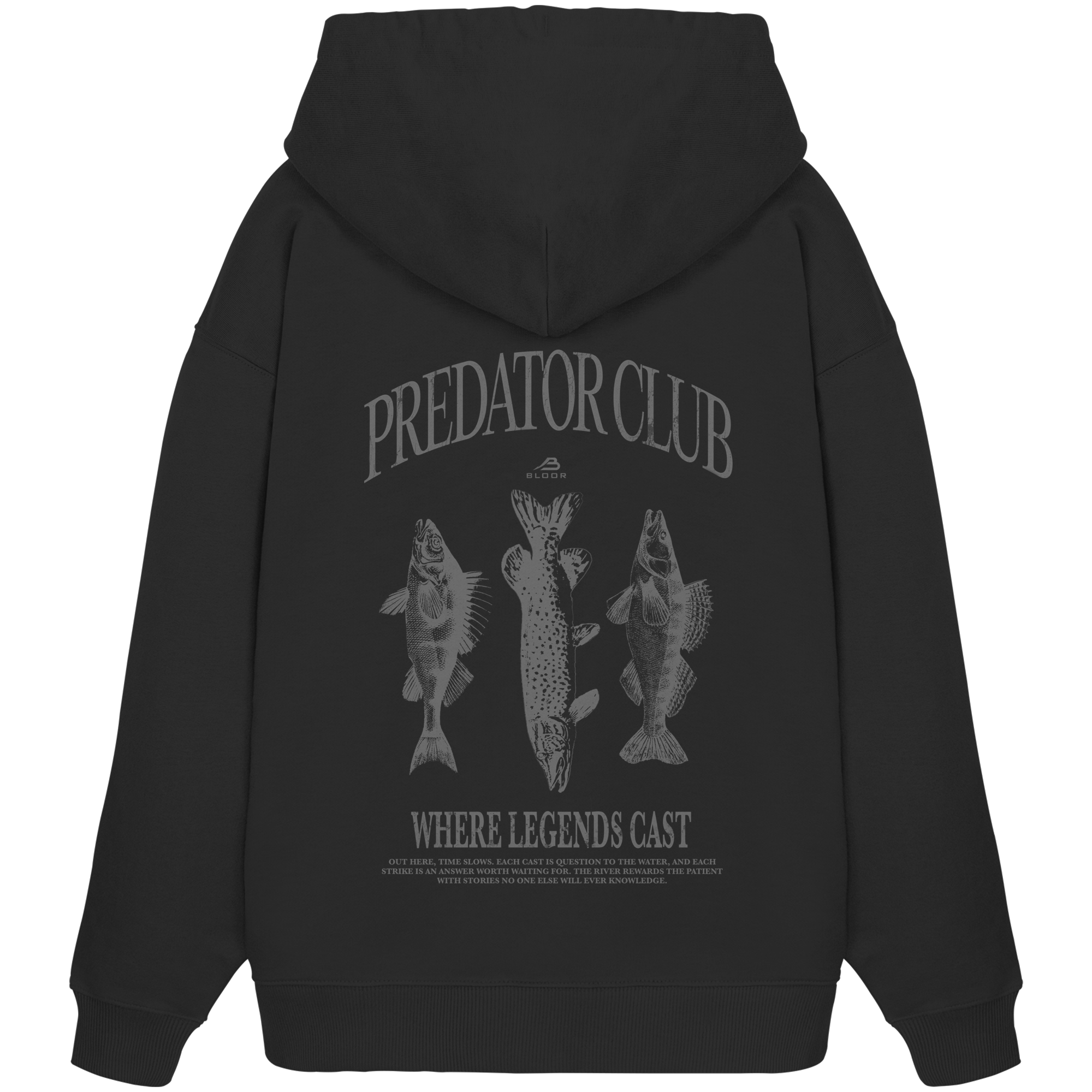 BLOOR Oversized "Predator Club" Hoodie – Black