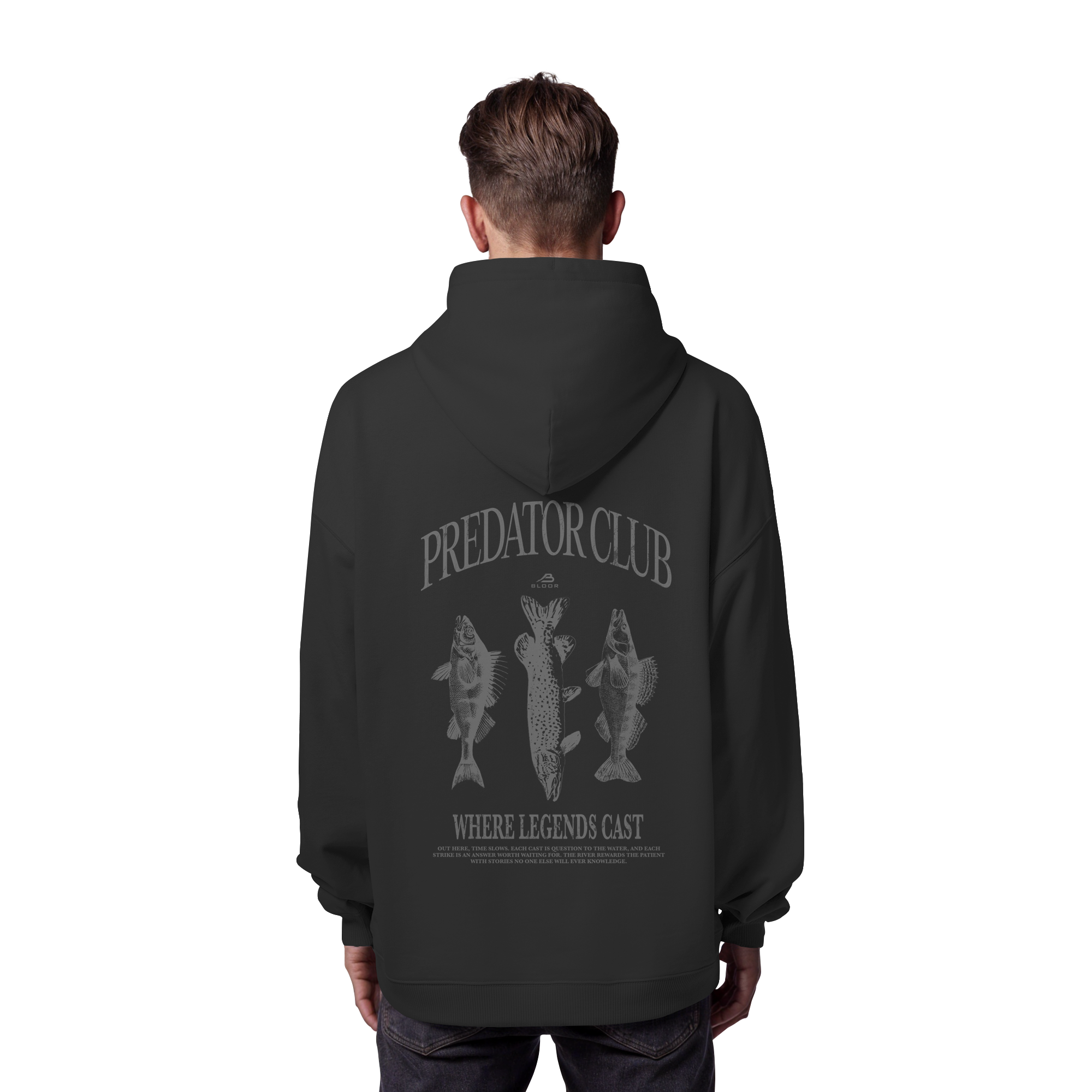 BLOOR Oversized "Predator Club" Hoodie – Black